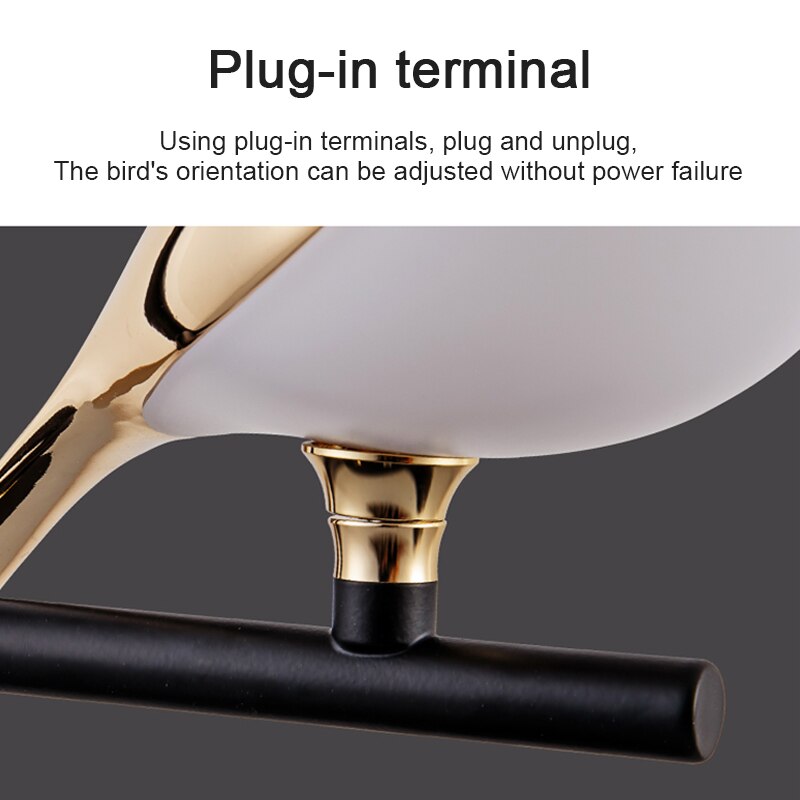 Modern Magpie Bird LED Table Lamp Creative Personality Floor Light Parlor Bar Bedside Desk Bedroom Fixture Rotatable Home Decor
