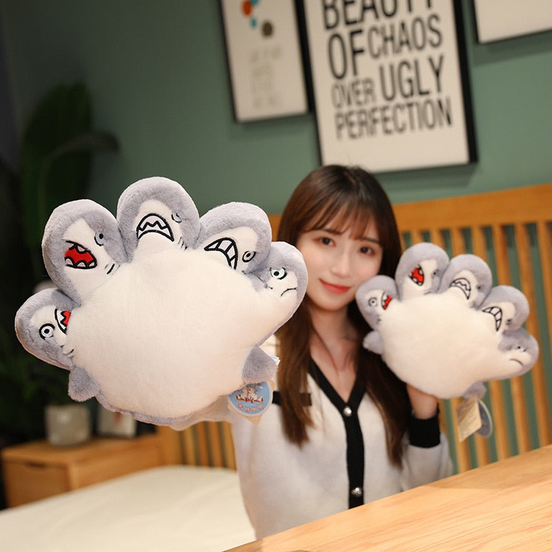 28-45CM Funny Shark Plush Toys Creative Animal Toys Turn to Watermelon Eagle Shark Paws Plush Pillow Kids Interesting Gifts