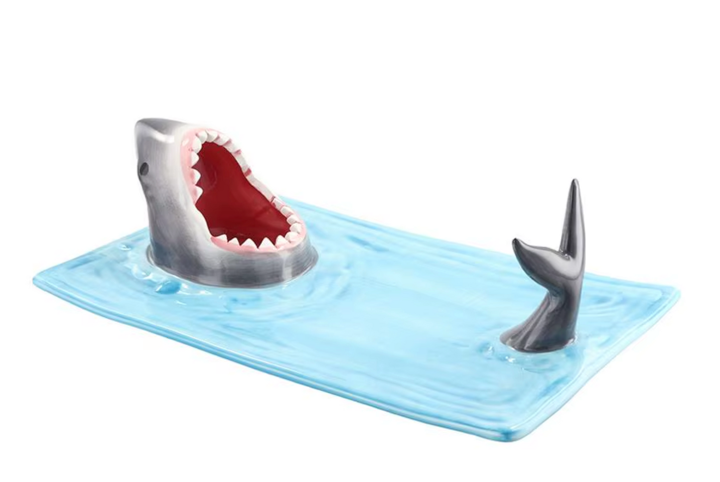 Unique Shark Shape Plate Funny Decorative Ceramic Plates For Dessert,Cheese Snacks,fruits,vegetable Home Decor Access L4L1