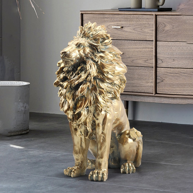 Modern Art Home Decor Lion Statue Living Room Decoration Crafts Resin Creative Fashion Sculpture Home Accessories Figurines