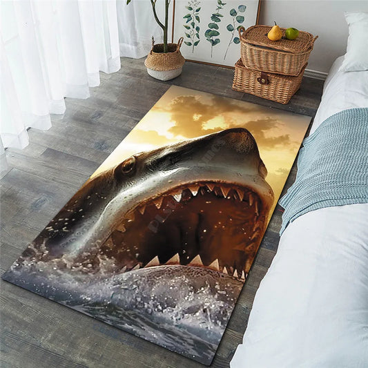 Shark Bear Area Rug 3D Printed Rugs Mat Rugs Anti-slip Large Rug Carpet Home Decoration 03