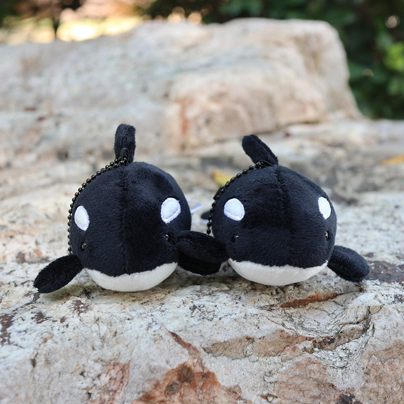 Real Life Orca Plush Toys Small Soft Sea Animal Killer Whale Stuffed Toy Pendant Educational Dolls Gifts