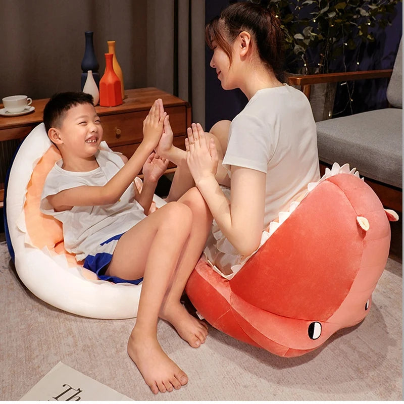 Big Shark Mouth Cushion Chair Seat Cushion Office Seat Backrest Pillow Soft Crocodile Throw Pillow Floor Tatami Baby Chair