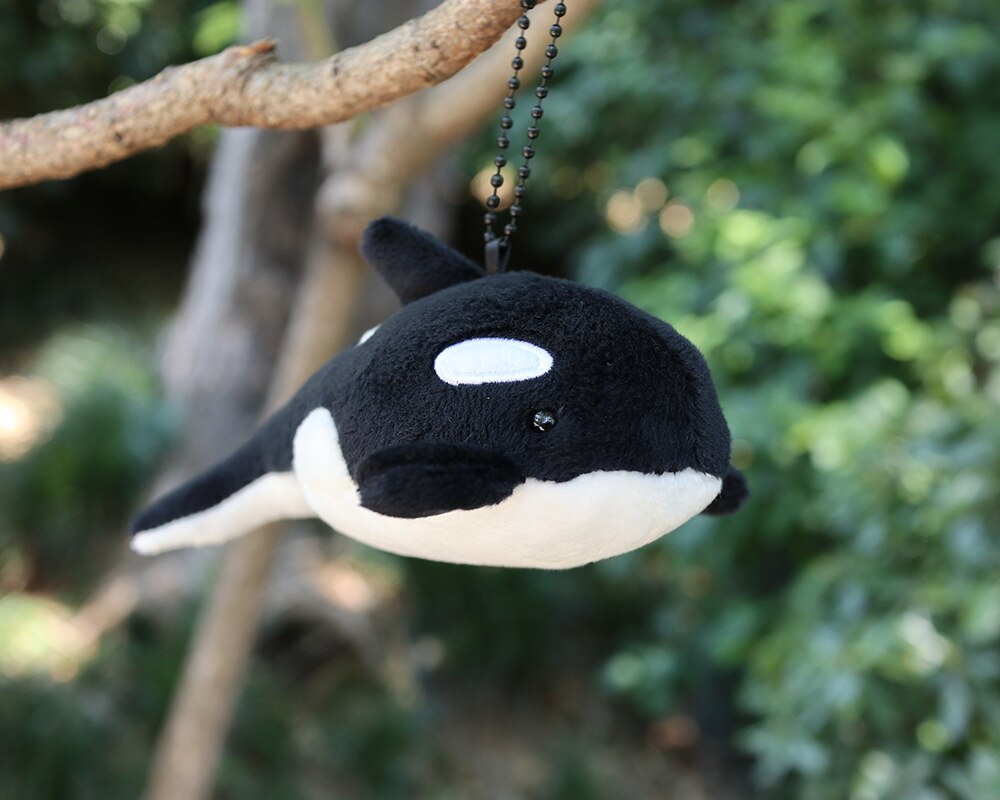 Real Life Orca Plush Toys Small Soft Sea Animal Killer Whale Stuffed Toy Pendant Educational Dolls Gifts