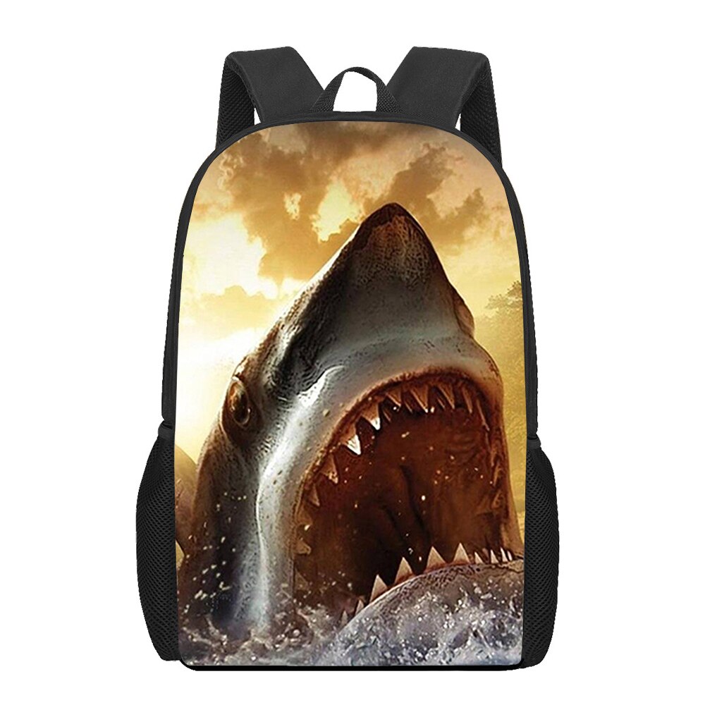 Ocean Shark Animal 3D Print School Bag for Teenager Girls Boys Kids Bookbag Women Men Travel Backpack Sutdent Laptop Backpacks