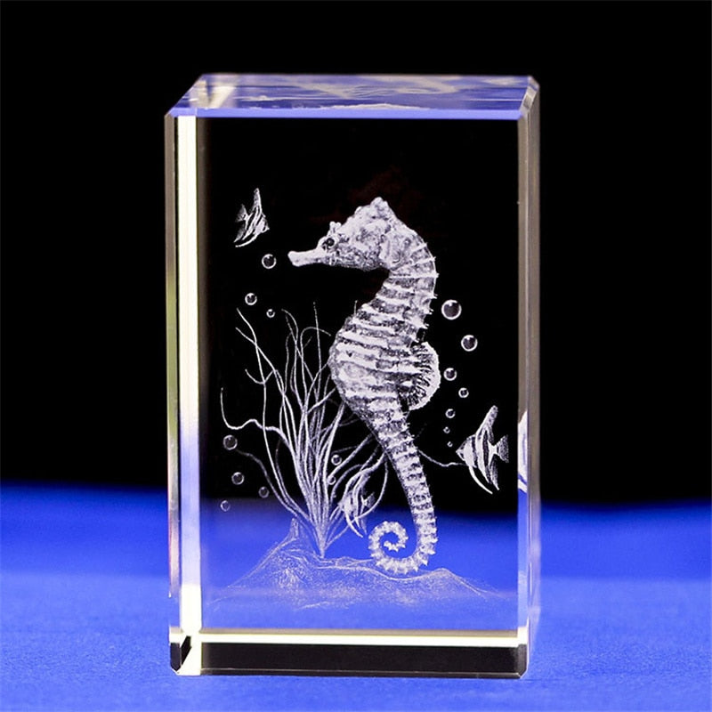 Mini K9 Crystal 3D Internal Sculpture Inter-engraving Animal Mini Creative Gift Office Desk Home Decoration Crafts Drop Shipping