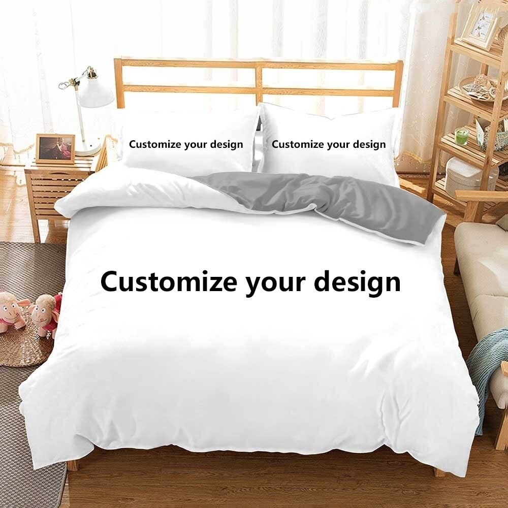 Personalized Custom Duvet Cover With Pillowcases Microfiber Customized Photo 3D Digital Printed Bedding Set Twin Full Queen King