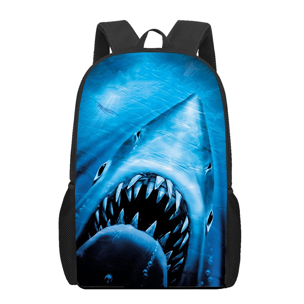 Ocean Shark Animal 3D Print School Bag for Teenager Girls Boys Kids Bookbag Women Men Travel Backpack Sutdent Laptop Backpacks