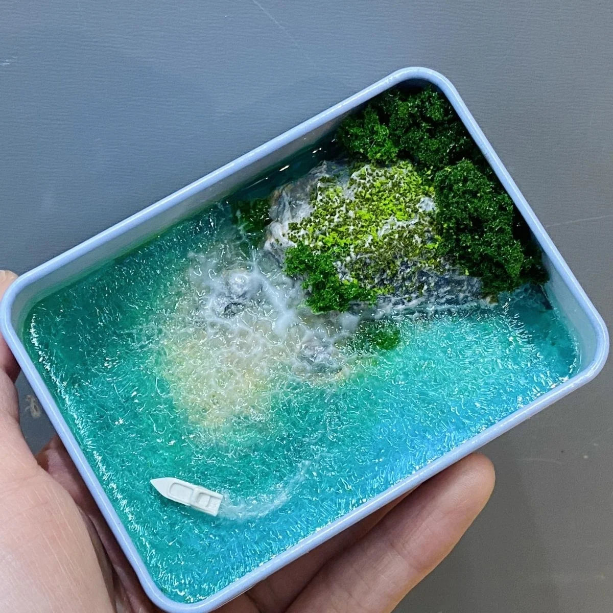 Creative Mini Box Landscape Model Simulation Healing Sea Decompression Toys Fun Ornaments Crafts Friends Birthday Small Gift