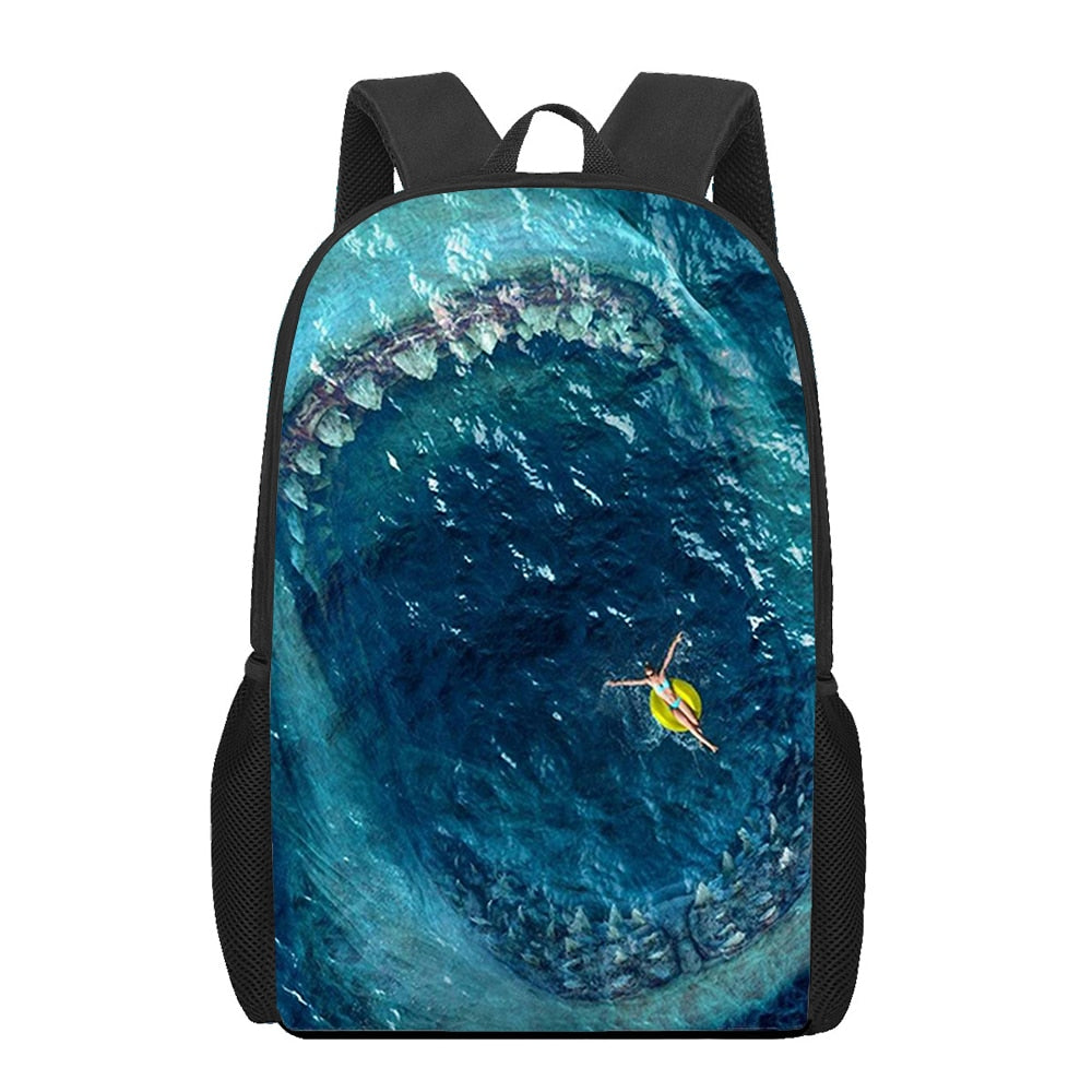 Ocean Shark Animal 3D Print School Bag for Teenager Girls Boys Kids Bookbag Women Men Travel Backpack Sutdent Laptop Backpacks