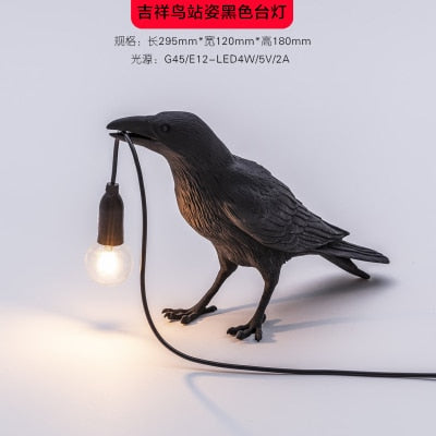 Italian  Bird Table Lamp Designer Resin Night Desk  Lamps For Living Room Bedroom Desk Decor Night Light Home Bedside Lamp