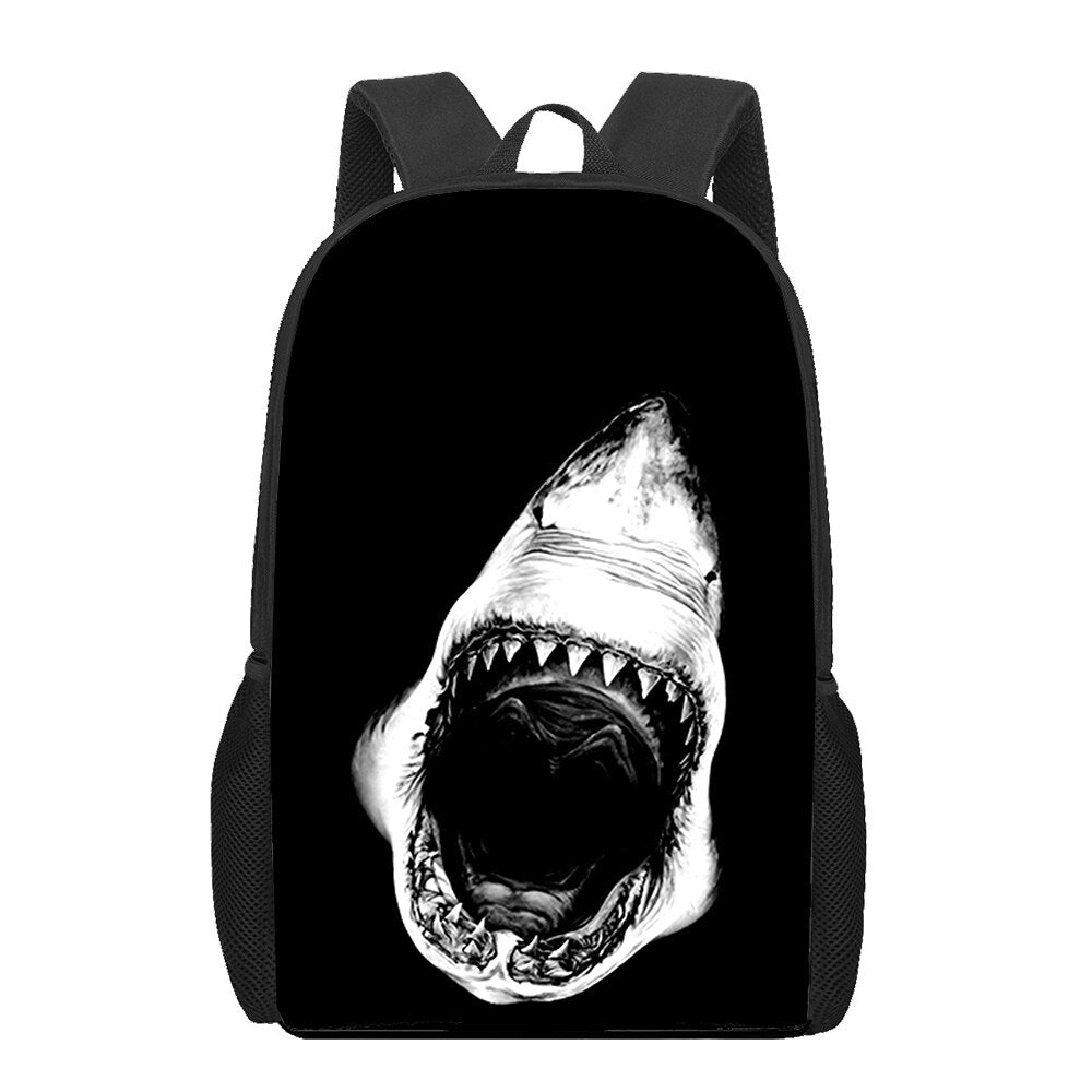 Ocean Shark Animal 3D Print School Bag for Teenager Girls Boys Kids Bookbag Women Men Travel Backpack Sutdent Laptop Backpacks