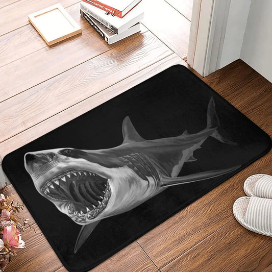 Great White Shark Doormat Bedroom Printed Polyeste Living Room Home Carpet Sea Animal Anti-slip Floor Rug Door Mat Area Rugs