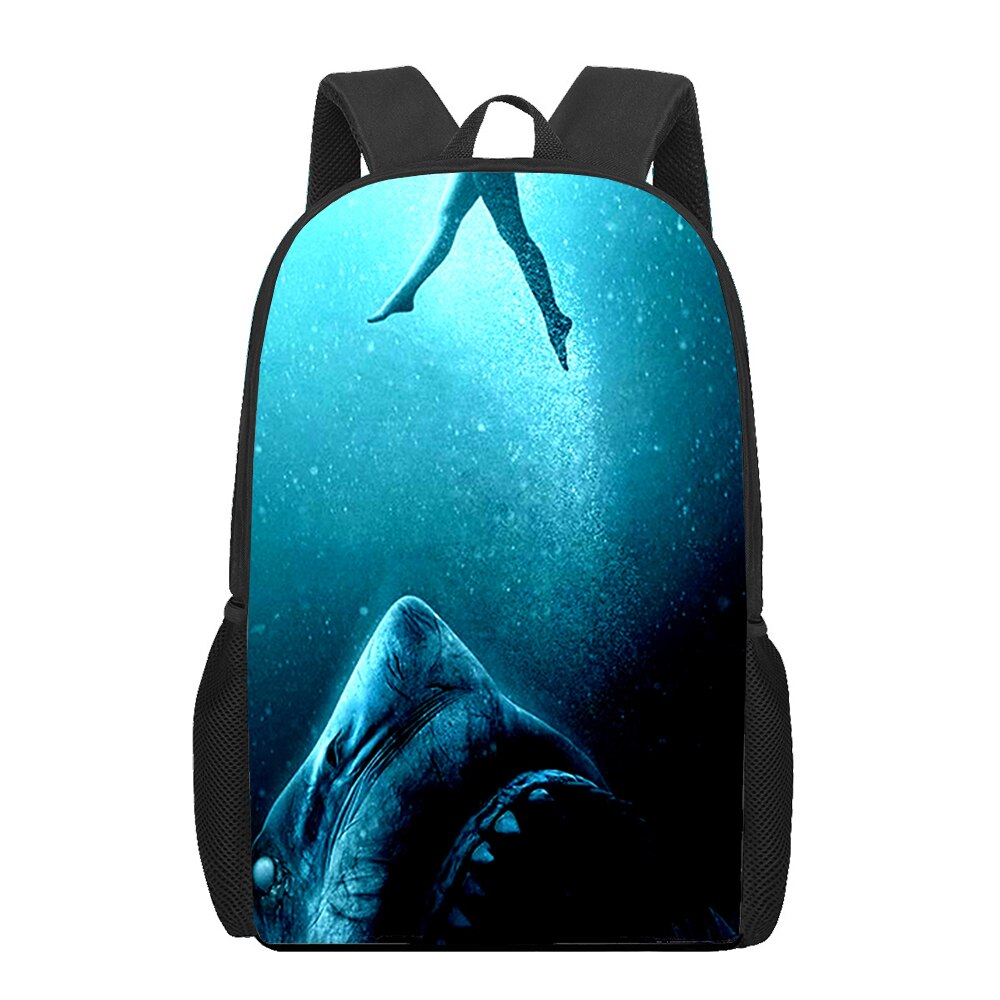 Ocean Shark Animal 3D Print School Bag for Teenager Girls Boys Kids Bookbag Women Men Travel Backpack Sutdent Laptop Backpacks