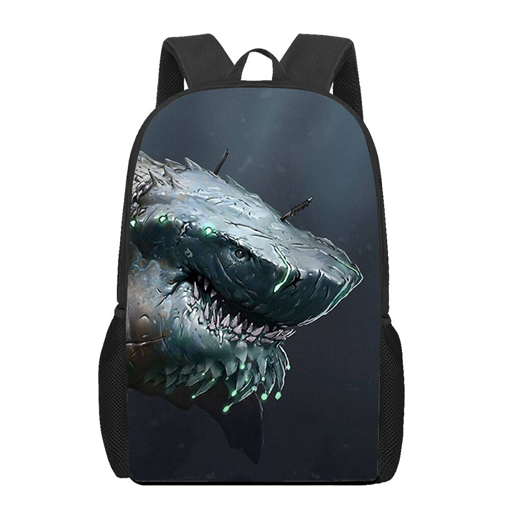 Ocean Shark Animal 3D Print School Bag for Teenager Girls Boys Kids Bookbag Women Men Travel Backpack Sutdent Laptop Backpacks