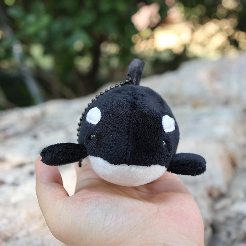 Real Life Orca Plush Toys Small Soft Sea Animal Killer Whale Stuffed Toy Pendant Educational Dolls Gifts