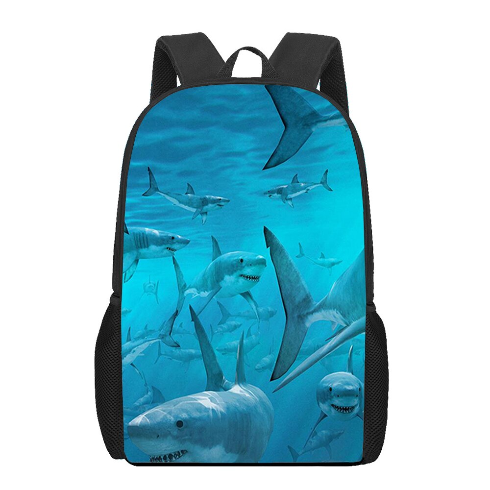 Ocean Shark Animal 3D Print School Bag for Teenager Girls Boys Kids Bookbag Women Men Travel Backpack Sutdent Laptop Backpacks