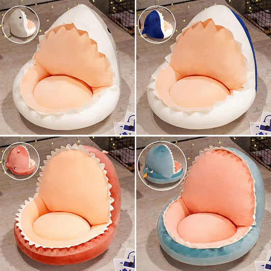 Big Shark Mouth Cushion Chair Seat Cushion Office Seat Backrest Pillow Soft Crocodile Throw Pillow Floor Tatami Baby Chair