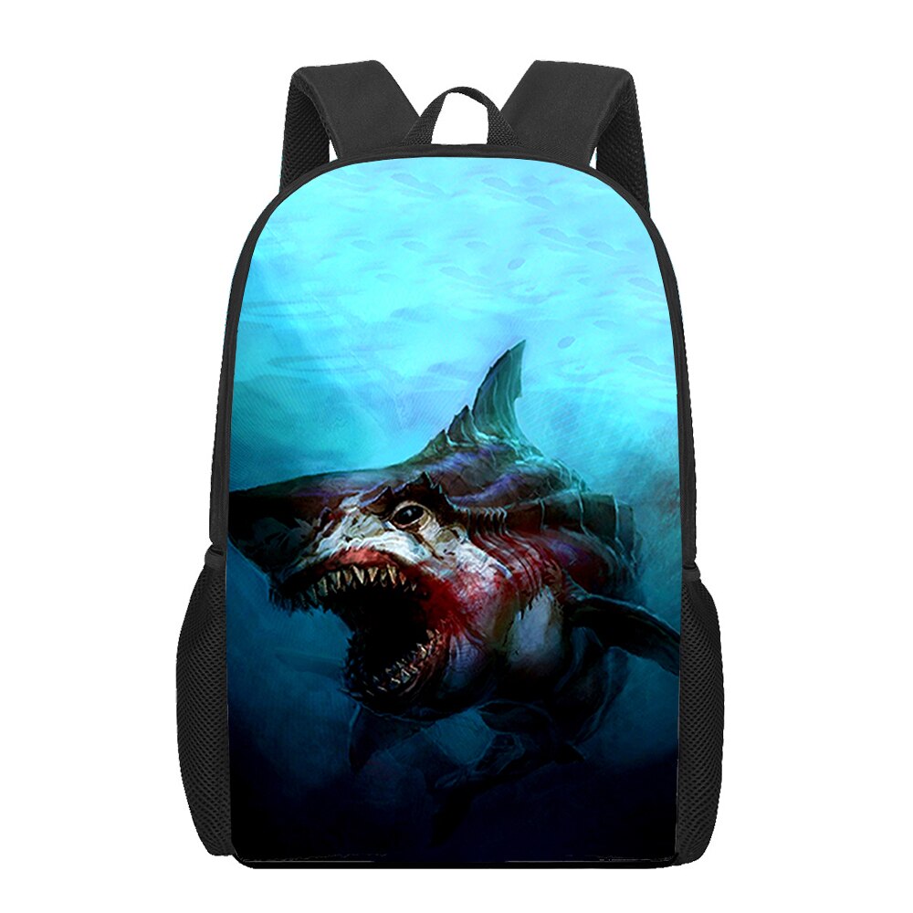 Ocean Shark Animal 3D Print School Bag for Teenager Girls Boys Kids Bookbag Women Men Travel Backpack Sutdent Laptop Backpacks