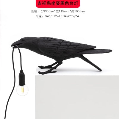 Italian  Bird Table Lamp Designer Resin Night Desk  Lamps For Living Room Bedroom Desk Decor Night Light Home Bedside Lamp