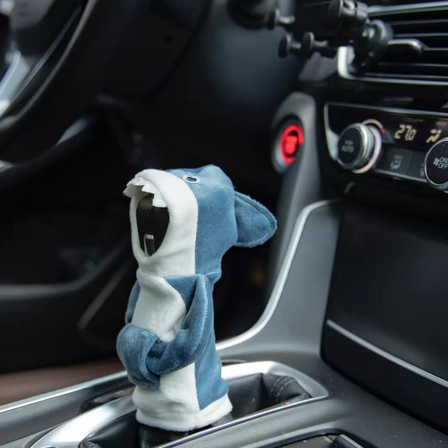 Fashion Hoodie Car Cute Cartoon Gear Shift Knob Cover Gearshift Handle Gear Lever Decorative Hoodie Cover Auto Interior Accessor