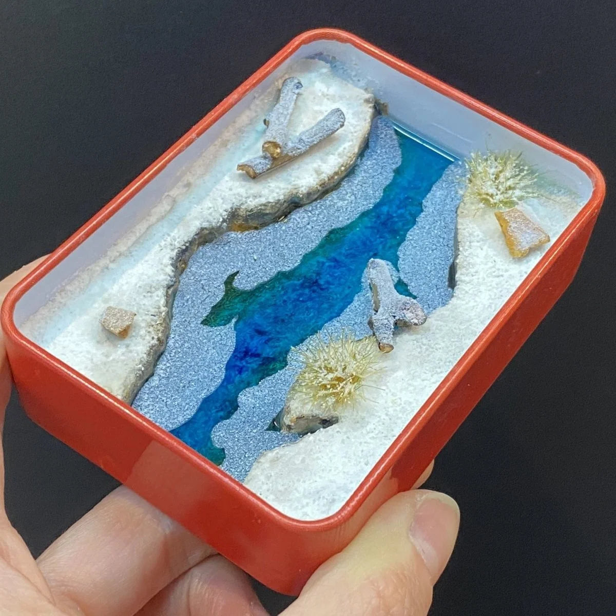 Creative Mini Box Landscape Model Simulation Healing Sea Decompression Toys Fun Ornaments Crafts Friends Birthday Small Gift