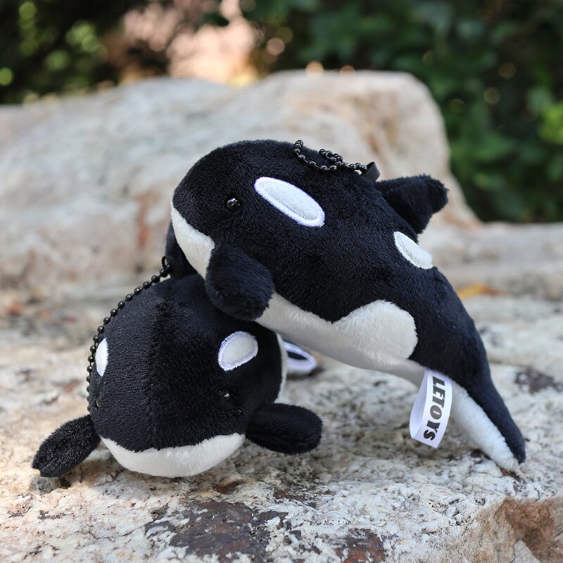 Real Life Orca Plush Toys Small Soft Sea Animal Killer Whale Stuffed Toy Pendant Educational Dolls Gifts