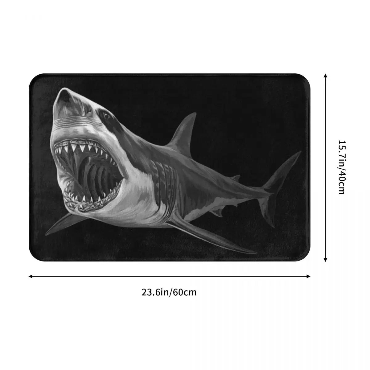 Great White Shark Doormat Bedroom Printed Polyeste Living Room Home Carpet Sea Animal Anti-slip Floor Rug Door Mat Area Rugs