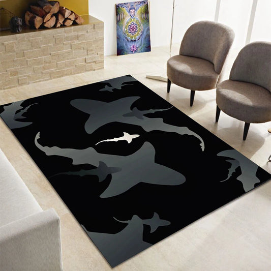 Ocean Shark Floor Mat Waterproof Carpet Living Room Small Carpet Bedroom Bedside Window Carpet Gift bedroom decor