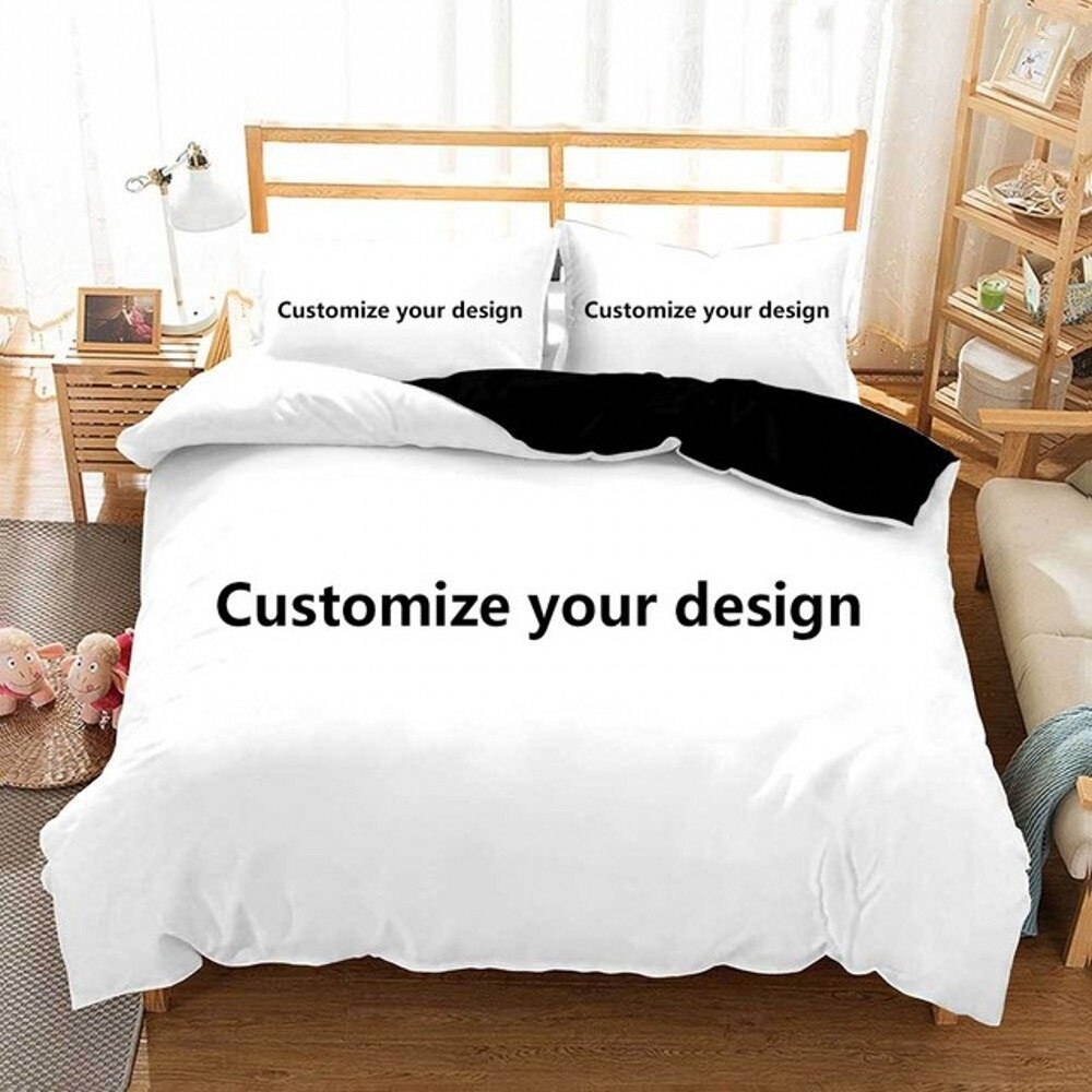 Personalized Custom Duvet Cover With Pillowcases Microfiber Customized Photo 3D Digital Printed Bedding Set Twin Full Queen King