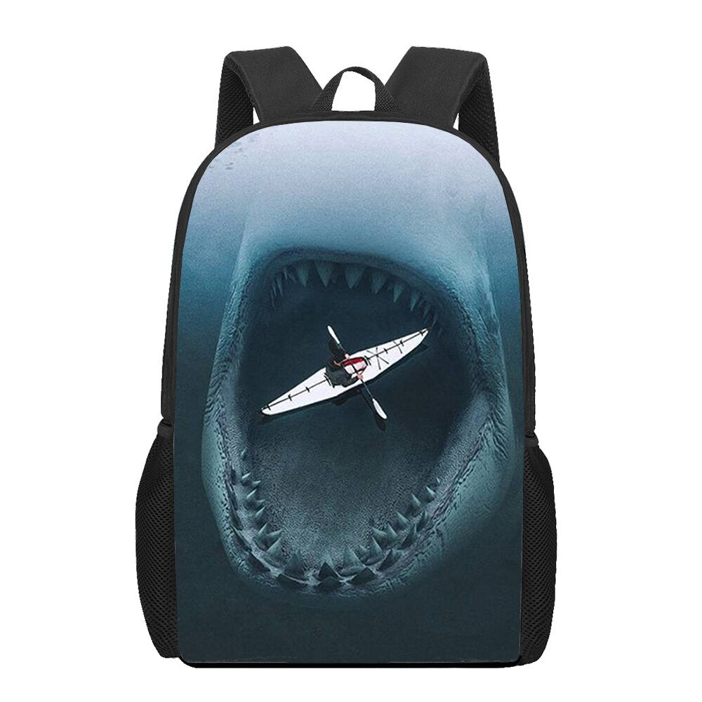 Ocean Shark Animal 3D Print School Bag for Teenager Girls Boys Kids Bookbag Women Men Travel Backpack Sutdent Laptop Backpacks