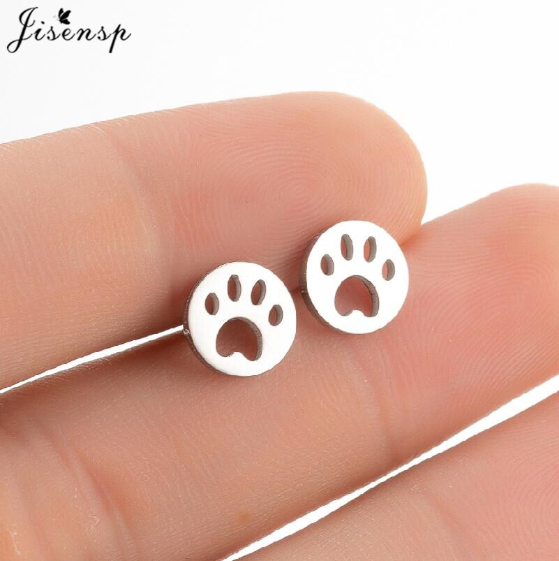 Jisensp Mini Stainless Steel Shark Stud Earrings Women Lovely Animal Jewelry Earring Cartoon Whale Fish Ear Piercing pendientes