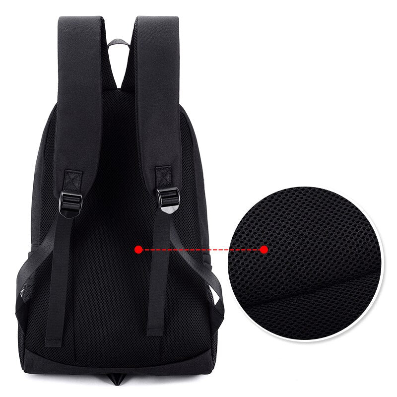 Night Luminous Backpack Men Fashion USB Charging Shark Laptop Bookbag Chest Bag Teenagers School Bag Mochila Black Travel Bag