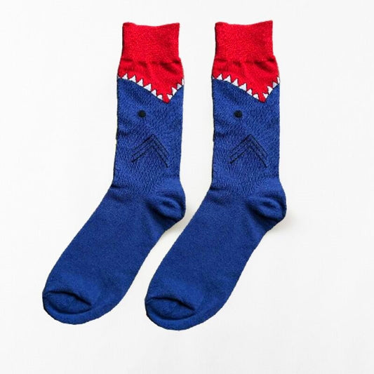 1 Pair Creative New Arrivals Fashion Harajuku Kawaii Happy Casual Women Socks Shark Crocodile Zebra Animal Print Funny Socks