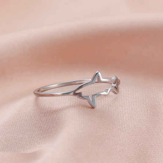 Skyrim Stainless Steel Fish Shark Shaped Rings for Women Minimalist Finger Rings Jewelry Party Birthday Gifts Wholesale 2023
