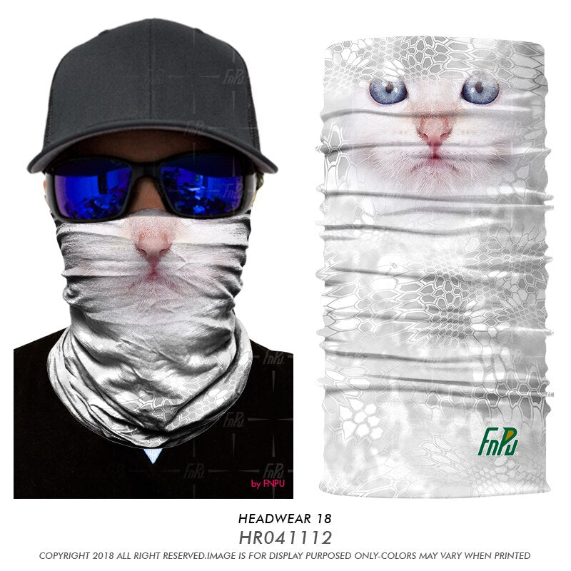 Seamless Magic Bandana Animal Monkey Shark Neck Warmer Tube Shield Gaiter Scarf Face Headband Snowboard Bicycle Headwear