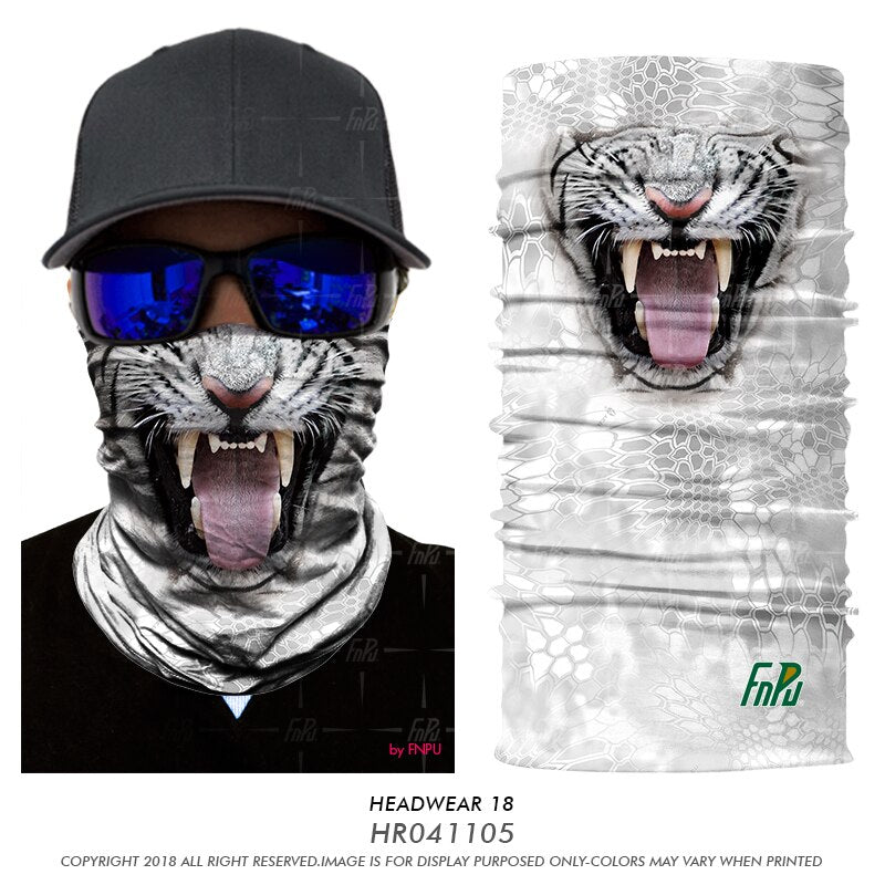 Seamless Magic Bandana Animal Monkey Shark Neck Warmer Tube Shield Gaiter Scarf Face Headband Snowboard Bicycle Headwear