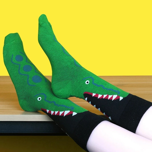 New Arrivals Men Women Unisex Harajuku Hip Hop Happy Socks Striped Shark Crocodile Zebra Animal Print Aesthetic Funny Art Socks