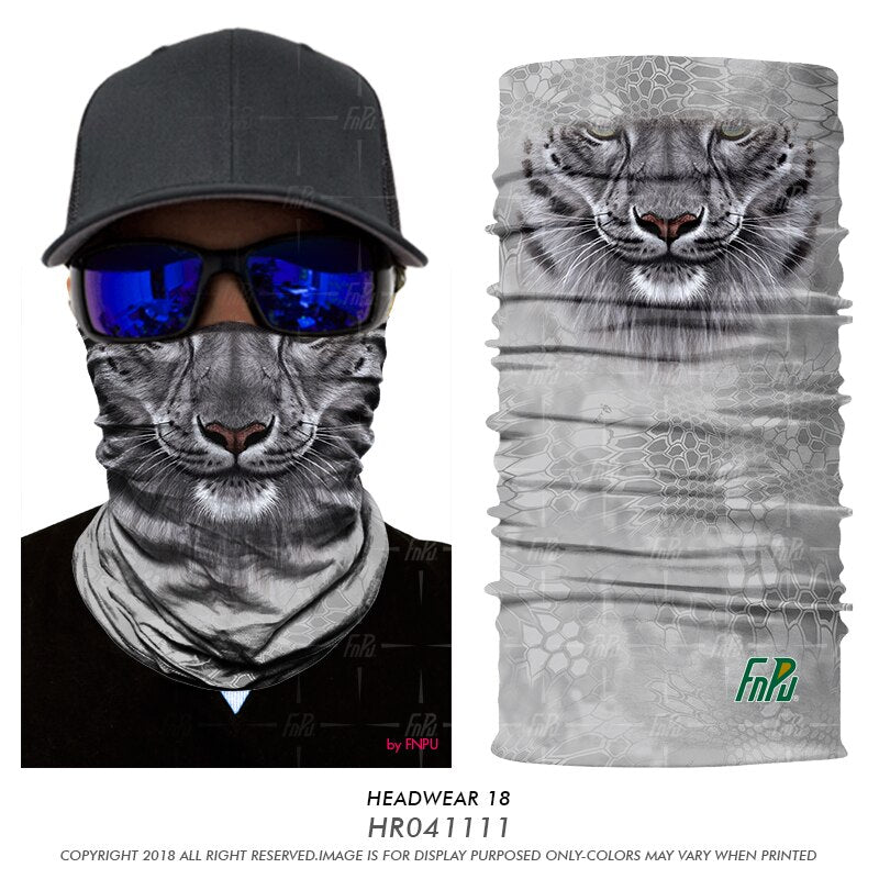 Seamless Magic Bandana Animal Monkey Shark Neck Warmer Tube Shield Gaiter Scarf Face Headband Snowboard Bicycle Headwear