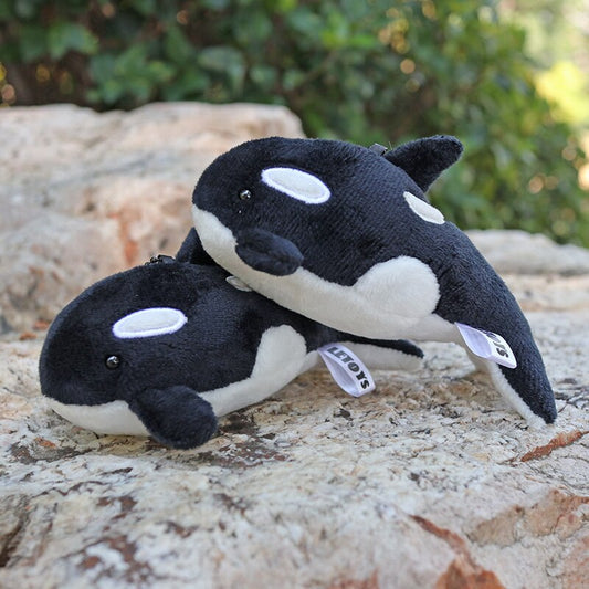 Real Life Orca Plush Toys Small Soft Sea Animal Killer Whale Stuffed Toy Pendant Educational Dolls Gifts