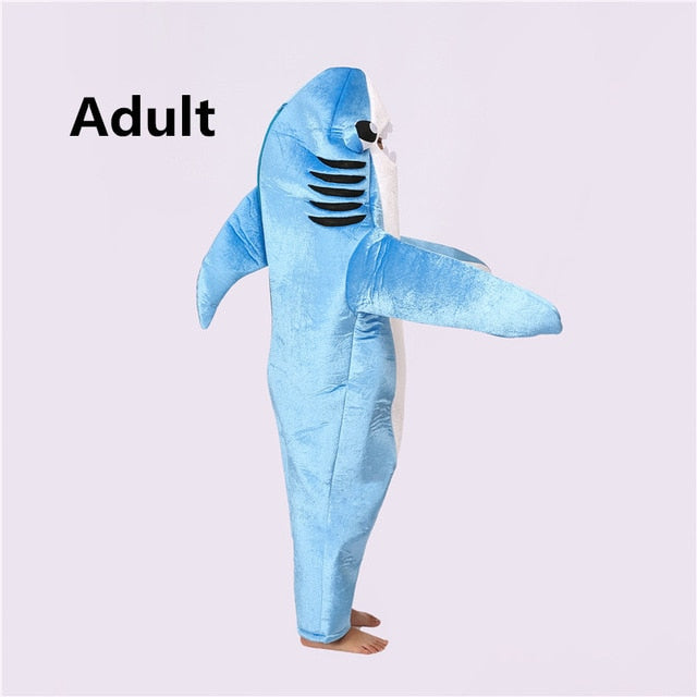 Kids Jumpsuit Cosplay Costume Shark Stage Clothing Fancy Dress Halloween Christmas Props Onesies for Adults Jumpsuit