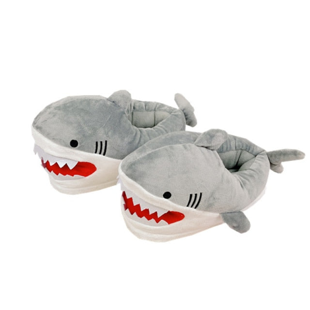 Cartoon Shark Funny Shoes Girls Lovely Indoor Slippers Ladies Home Shoes 2022 Fashion Plush Warm Slippers Women Winter Shoes