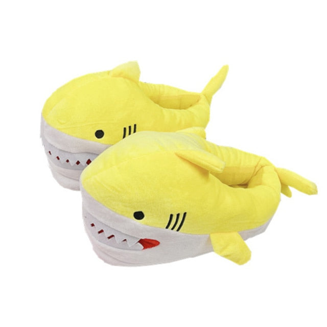 Cartoon Shark Funny Shoes Girls Lovely Indoor Slippers Ladies Home Shoes 2022 Fashion Plush Warm Slippers Women Winter Shoes