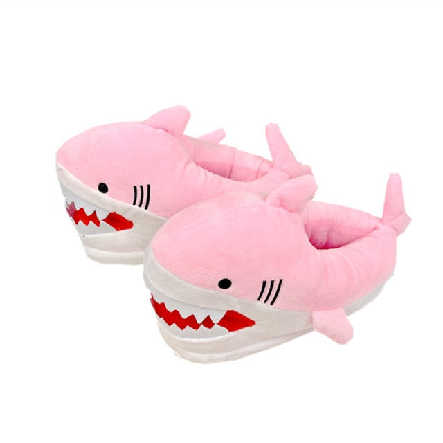 Cartoon Shark Funny Shoes Girls Lovely Indoor Slippers Ladies Home Shoes 2022 Fashion Plush Warm Slippers Women Winter Shoes