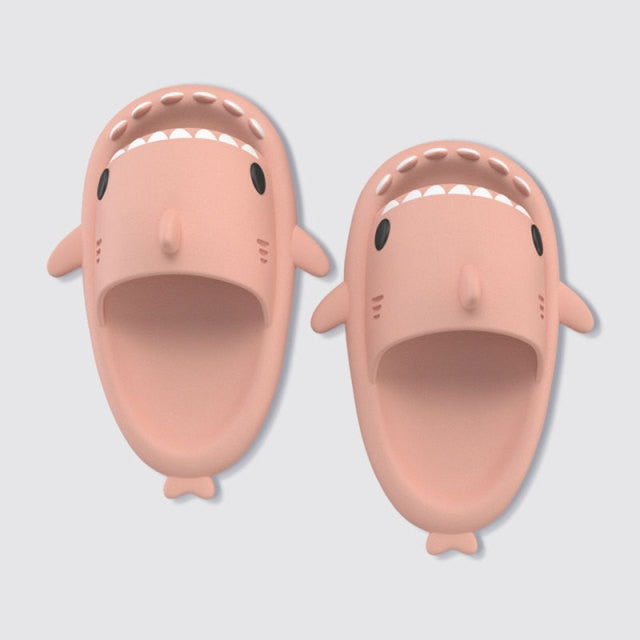 Mo Dou 2022 New Summer Slippers Lovely Shark Shape Slides Outdoor Women Shoes Kids Children Flip Flops Men Couples Cartoon EVA